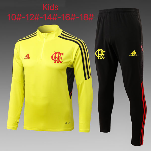 Kinder Trainingsanzug Flamengo 2022-2023 Gelb Schwarz